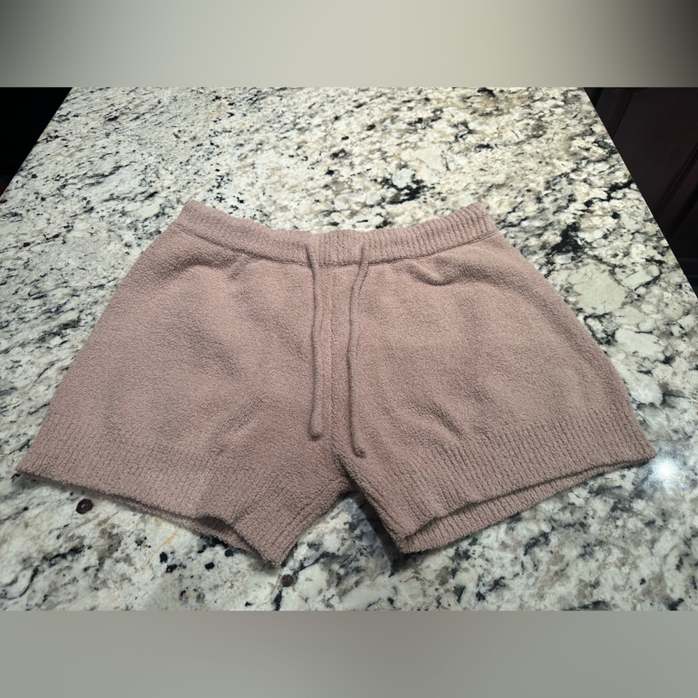 La Vie En Rose Pink Plush Lounge Shorts